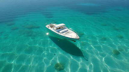 Fototapeta premium flying boat above the water surface