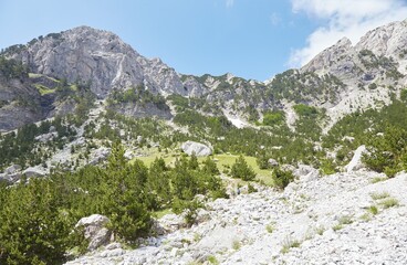 Fototapeta na wymiar The Scenic Hike from Valbona to Theth in Northern Albania