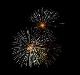 Beautiful fireworks display on celebration night