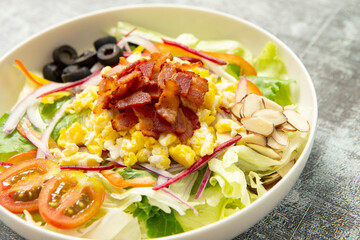 Bacon, Egg, Lettuce Vegetable Salad
