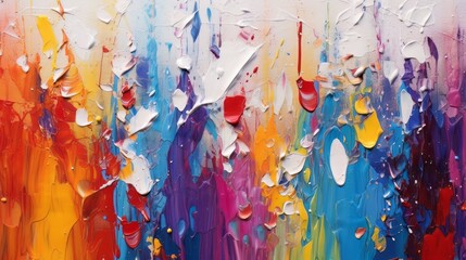 Abstract background with colorful paint drips. Generative AI