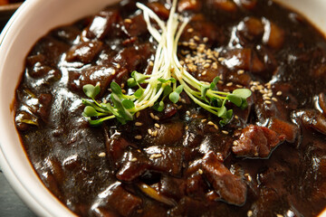 jajangmyeon, black bean sauce noodles