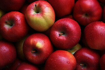 A background photo of apples, apples Pattern Background, Generative AI