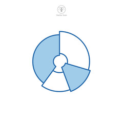 Pie Chart icon symbol template for graphic and web design collection logo vector illustration