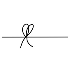 Rope Bow Hand Drawn Illustration 