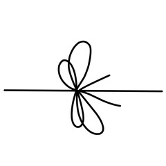 Rope Bow Hand Drawn Illustration 