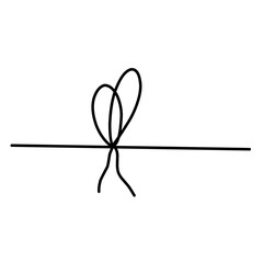 Rope Bow Hand Drawn Illustration 