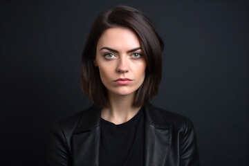 Fototapeta premium Frau schaut böse und genervt KI