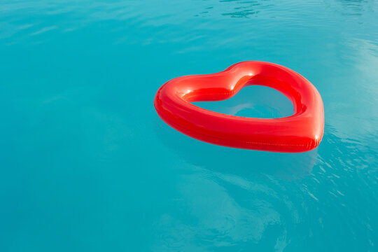 Heart Pool floats in resort pool