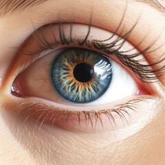 close up of a female eye