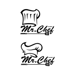 chef restaurant logo template design