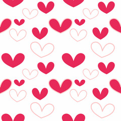 Cute heart seamless pattern