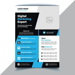 Naklejka premium corporate flyer design template