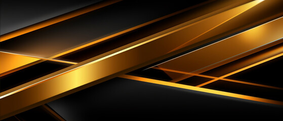 Gold modern abstract background elegant neon light Generative Ai
