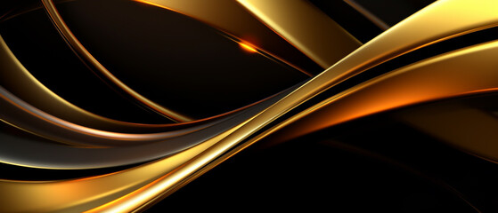 Gold modern abstract background elegant neon light Generative Ai