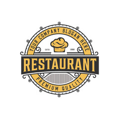 Restaurant - Logo icon of Barbecue, Grill and Bar with fire logo template with vintage style logo
