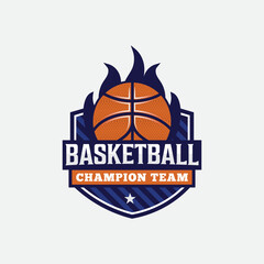 Creative and Modern professional basketball sport logo design vector
