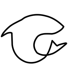 Fish Line Icon 