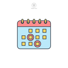 Calendar icon symbol template for graphic and web design collection logo vector illustration