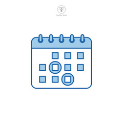 Calendar icon symbol template for graphic and web design collection logo vector illustration