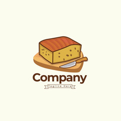 Sopa Paraguaya Cake Illustration Vector Logo Template. Foods Delicious Taste Design And Cook. Premium Vector Logo With 3D Style Cake Design And Restaurant Paraguaya Cake Logo Design.