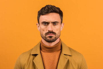 Fototapeta premium Mann schaut ernst KI
