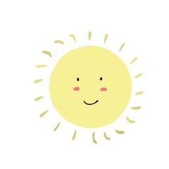cartoon sun with smile