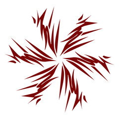 Maroon color tribal design illustration. Perfect for tattoos, stickers, icons, logos, hats, wallpaper elements