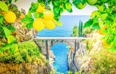 Photo sur Plexiglas Plage de Positano, côte amalfitaine, Italie road of Amalfi coast, Italy