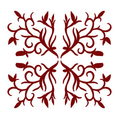 Maroon color tribal design illustration. Perfect for tattoos, stickers, icons, logos, hats, wallpaper elements