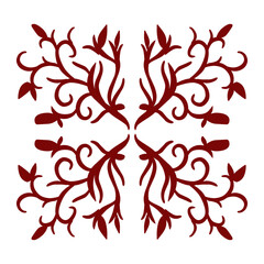 Maroon color tribal design illustration. Perfect for tattoos, stickers, icons, logos, hats, wallpaper elements