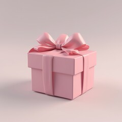 Obraz premium Pink gift box, surprise birthday, valentine's day, wedding and anniversary generative ai