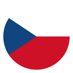 Flag of the Czech Republic in circle.	