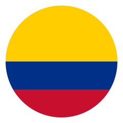 Flag of Colombia in round circle