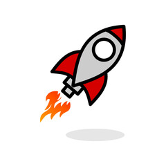 Rocket design logo template illustration