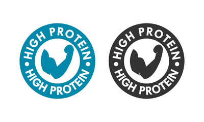 High protein design logo template illustration
