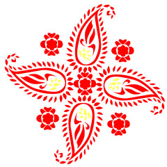 tribal pattern ( assamese pattern ) of northeast india which is used for textile design in assam gamosa , muga silk or other traditional dress.similar to ukrainian pattern or russian pattern.
