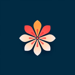 abstract flower background logo created with Generative Ai technology
