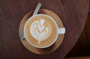 A cup of coffee at the cafe