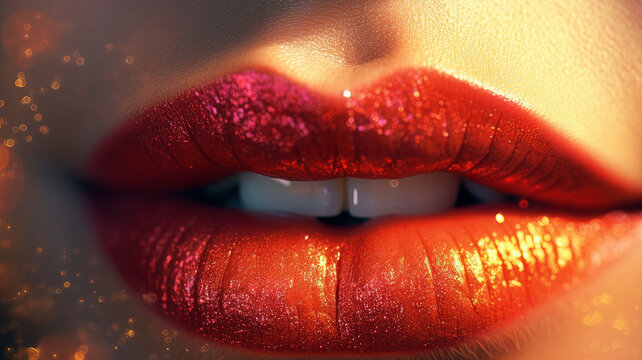 set of multi-colored lipstick. Generative AI
