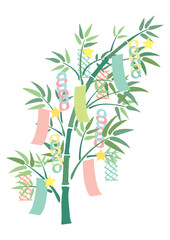 七夕飾りのベクターイラスト