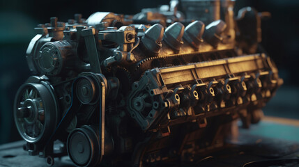 Obraz na płótnie Canvas Car engine. Generative Ai