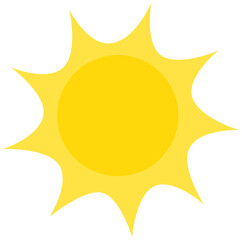 Fototapeta premium Sun flat icon. Summer symbol. 