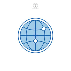 Globe icon symbol template for graphic and web design collection logo vector illustration