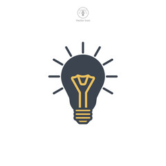 Light Bulb icon symbol template for graphic and web design collection logo vector illustration