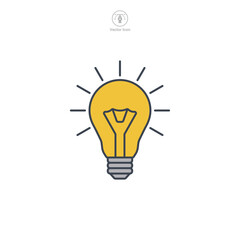 Light Bulb icon symbol template for graphic and web design collection logo vector illustration