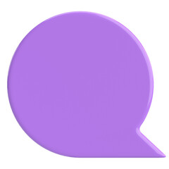 Speech bubble. Chat bubble. 3D illustration.