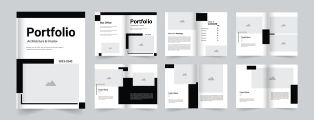 Professional Architecture portfolio or portfolio design template 