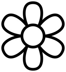 Obraz premium Flower outline icon. 