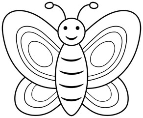 Butterfly coloring book page. 